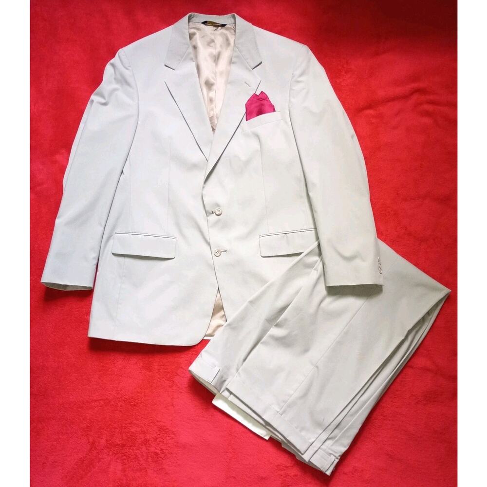 Vintage Palm Beach 2 Peice Suit Mens Size 50XL Union Made Wool Blazer & Trousers